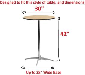 img 1 attached to 🏆 White Spandex Highboy Table Cover - Banquet Tables Pro - 30" Diameter x 42" Height