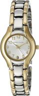 часы женские anne klein two-tone dress watch 10-6777svtt с улучшенной читаемостью. логотип