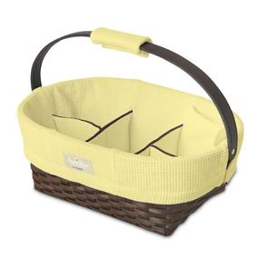 img 2 attached to 🧺 Манчкин Сарабир Портативная пеленальная корзина: удобное хранение для малыша в дизайне желтой вафли