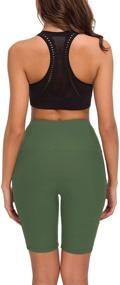 img 2 attached to 🔥 Get in Shape with Custer's Night High Waist Out Pocket Yoga Short for a Toned Tummy and Enhanced Workout