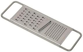 img 1 attached to Reiss Stainless-Steel Universal Grater: Coarse, Fine, and Slices, Dishwasher Safe, Easy-to-Store Horizontal Shredder for Potatoes, Chocolate, Cheese, Vegetables, and More - Buy Now!