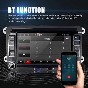 img 2 attached to 🚗 High-Performance Android 10.0 Car Stereo for VW Passat Golf Jetta Tiguan: Double Din 7 Inch Touch Screen, Bluetooth, GPS Navigation, WiFi, FM Radio, Multimedia Player. Includes 2 USB Slots and Backup Camera.