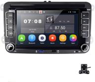 🚗 high-performance android 10.0 car stereo for vw passat golf jetta tiguan: double din 7 inch touch screen, bluetooth, gps navigation, wifi, fm radio, multimedia player. includes 2 usb slots and backup camera. logo