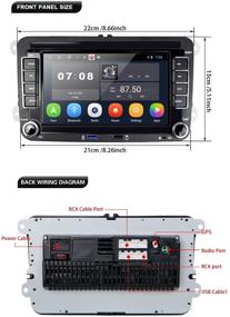 img 3 attached to 🚗 High-Performance Android 10.0 Car Stereo for VW Passat Golf Jetta Tiguan: Double Din 7 Inch Touch Screen, Bluetooth, GPS Navigation, WiFi, FM Radio, Multimedia Player. Includes 2 USB Slots and Backup Camera.