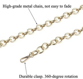 img 2 attached to 👜 Stylish Gold Purse Chain Handles Replacement for Handbag or Shoulder Bag - 2 PCS, 15.7 inches Long - Beaulegan