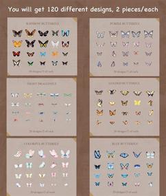 img 3 attached to 🦋 Knaid Butterfly Dragonfly Insects Stickers Set - 240 Pieces of PET Transparent Waterproof Decorative Decals for Crafts, Scrapbooking, Journaling, & More