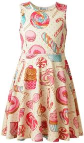 img 4 attached to 👗 Stylish Jxstar Girls Summer Dress: Sleeveless Printing Casual/Party 3-13 Years