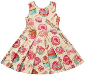 img 2 attached to 👗 Stylish Jxstar Girls Summer Dress: Sleeveless Printing Casual/Party 3-13 Years