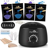 🧖 lifestance waxing kit: complete hair removal starter set with 47 wax accessories, soothing lavender formulas, hard stripless wax beads for full body, legs, face, armpit, bikini & brazilian logo