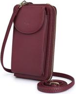 stylish s zone leather blocking crossbody handbags & wallets - perfect for women on the go! logo