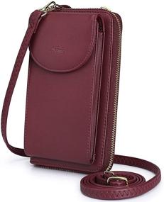 img 4 attached to Stylish S ZONE Leather Blocking Crossbody Handbags & Wallets - Perfect for Women on the Go!