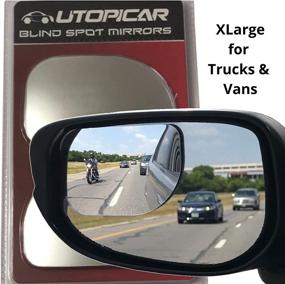 img 4 attached to Utopicar XLarge Blind Spot Mirrors for SUVs, Vans, and Pick-up Trucks with Spacious Door Mirrors (2-pack)