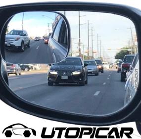 img 2 attached to Utopicar XLarge Blind Spot Mirrors for SUVs, Vans, and Pick-up Trucks with Spacious Door Mirrors (2-pack)