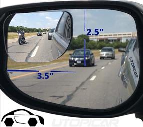 img 1 attached to Utopicar XLarge Blind Spot Mirrors for SUVs, Vans, and Pick-up Trucks with Spacious Door Mirrors (2-pack)