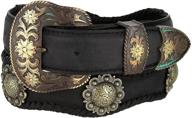 🤠 timeless western style: authentic scalloped genuine leather men's belts and accessories logo