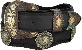 img 4 attached to 🤠 Timeless Western Style: Authentic Scalloped Genuine Leather Men's Belts and Accessories