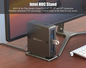 img 3 attached to 💻 ElecGear iNUC-K Vertical Stand - Enhanced Cooling Holder Case for Intel NUC Mini PC | Space-Saving Organizer with Desktop VESA Mount | Compatible with Intel NUC 10, 8, 7, and 6 Mainstream Kit (Thin Edition)