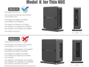 img 1 attached to 💻 ElecGear iNUC-K Vertical Stand - Enhanced Cooling Holder Case for Intel NUC Mini PC | Space-Saving Organizer with Desktop VESA Mount | Compatible with Intel NUC 10, 8, 7, and 6 Mainstream Kit (Thin Edition)