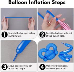 img 2 attached to Rimobul Solid Color Twisting Balloons Event & Party Supplies for Decorations