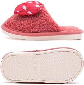 img 1 attached to 🎀 Adorable Bow Dot Kids Slippers: Warm, Soft & Anti-Slip Indoor Shoes for Toddler Girls and Boys