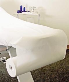 img 1 attached to 🛏️ Beauty-Spa-Medical Disposable Perforated Bed Roll | Non-Woven Exam Bed Cover | 55 Sheets | 24" X 330' | Thick 35 GSM | Massage Bed Sheets | Table Covers for Spa, Massage, Facial, Lash, Wax, Micro-Needle