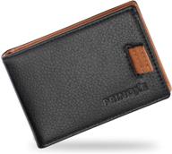 bifold minimalist wallets holder removable logo