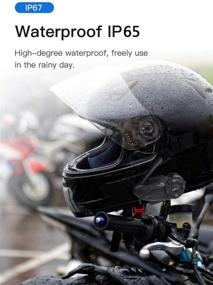 img 2 attached to 🏍 Мотоцикл Bluetooth гарнитура Q7 - водонепроницаемая система для шлема с FM-радио, диапазоном 800 м, возможностью связи для 7 пар, межкоммуникатор для 2 ездоков, поддержкой голосового набора Siri.