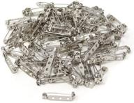 📌 honbay 100pcs silver tone pin backs: top-quality safety pins for crafting and brooch making (25mm) logo