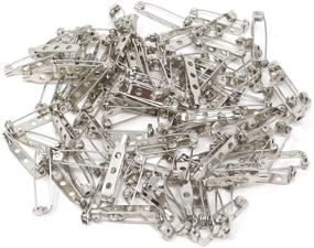 img 3 attached to 📌 Honbay 100PCS Silver Tone Pin Backs: Top-Quality Safety Pins for Crafting and Brooch Making (25MM)