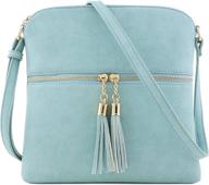 👜 chic and functional: tassel zip pocket crossbody black women's handbags & wallets in crossbody bags logo