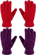 🧤 cozy up your little one with these 2 pairs of kids fleece gloves - perfect for chilly winters! logo