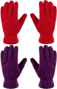 img 4 attached to 🧤 Cozy up your Little One with these 2 Pairs of Kids Fleece Gloves - Perfect for Chilly Winters!