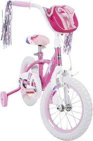 img 3 attached to 🚲 Huffy Glimmer 14-inch Girl’s Bike with Training Wheels, Easy Assembly, Pink