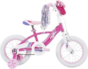 img 2 attached to 🚲 Huffy Glimmer 14-inch Girl’s Bike with Training Wheels, Easy Assembly, Pink