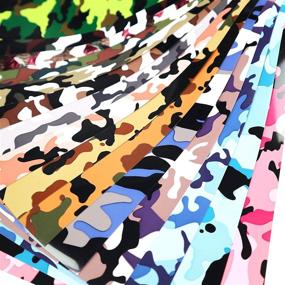 img 2 attached to 👕 KINGSOW Heat Transfer Vinyl Bundle: 15 Pack Camouflage Pattern Multicolor HTV Camo Print Iron-on Sheets for Cricut Machine - Perfect for T-Shirts!