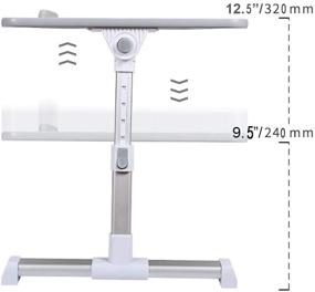 img 2 attached to HOSL Laptop Stand For Bed Laptop Bed Tray Table Adjustable Tablet Computer Desk Laptop Stand Foldable Notebook Table Shelf Portable Reading Table Homework Desk Dinning Table (No Fan