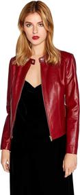 img 4 attached to Genuine Leather Lambskin SmartUniverseWear X Large Women's Clothing