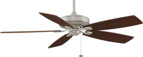 img 1 attached to Fanimation Edgewood Deluxe 60-Inch Satin Nickel Ceiling Fan with Pull-Chain - TF710SN: Sleek and Stylish Cooling Solution