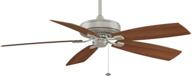 fanimation edgewood deluxe 60-inch satin nickel ceiling fan with pull-chain - tf710sn: sleek and stylish cooling solution логотип