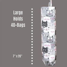 img 3 attached to Handmade in the USA: Fun Cats Plastic Bag Holder & Grocery Shopping Bag Organizer