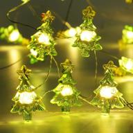 🔌 christmas tree shaped string lights - 6.56ft 20 led battery powered fairy lights with timer, warm white christmas trees string lights on silver wire for christmas tree window home decor логотип