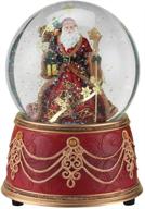 ❄️ snowflake musical snow globe with roman santa - we wish you a merry christmas (100mm) - enhance holiday décor with delightful melodies! logo