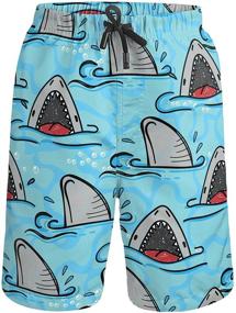 img 4 attached to Trunks Shorts Swimsuits Summer Sharks