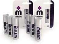 value pack of six melem lip balm sticks for dry, chapped, and cracked lips, enriched with moisturizing lanolin, each stick is 0.16 oz logo