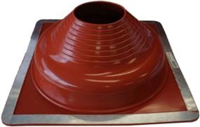 img 1 attached to 🔴 Dektite Premium #7 Red Silicone Metal Roof Pipe Flashing - High Temperature - Square Base - Pipe Outer Diameter 6" to 12