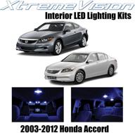 enhance your honda accord 2003-2012 with 🚗 xtremevision's 12-piece blue interior led kit + installation tool logo