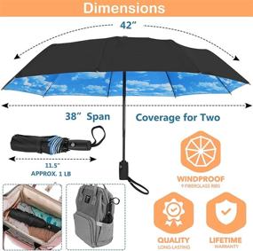img 1 attached to ☂️ Windproof Portable Collapsible Compact Umbrellas