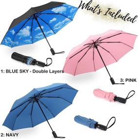 img 3 attached to ☂️ Windproof Portable Collapsible Compact Umbrellas