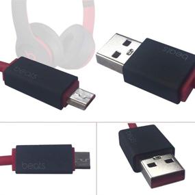 img 3 attached to 🔌 1M Red Original OEM Replacement USB Charger Cable Cord for Beats by Dr. Dre and Pill Wireless Headphones (Discontinued by Manufacturer)