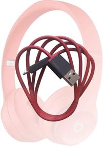 img 2 attached to 🔌 1M Red Original OEM Replacement USB Charger Cable Cord for Beats by Dr. Dre and Pill Wireless Headphones (Discontinued by Manufacturer)